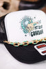 Chunky Teal Enamel Dipped Trucker Hat Chain - Whiskey Skies - VIBES HAT COMPANY