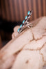 Chunky Western Turquoise Concho Cuff Ring - Whiskey Skies - BOHO RANCH SHOP