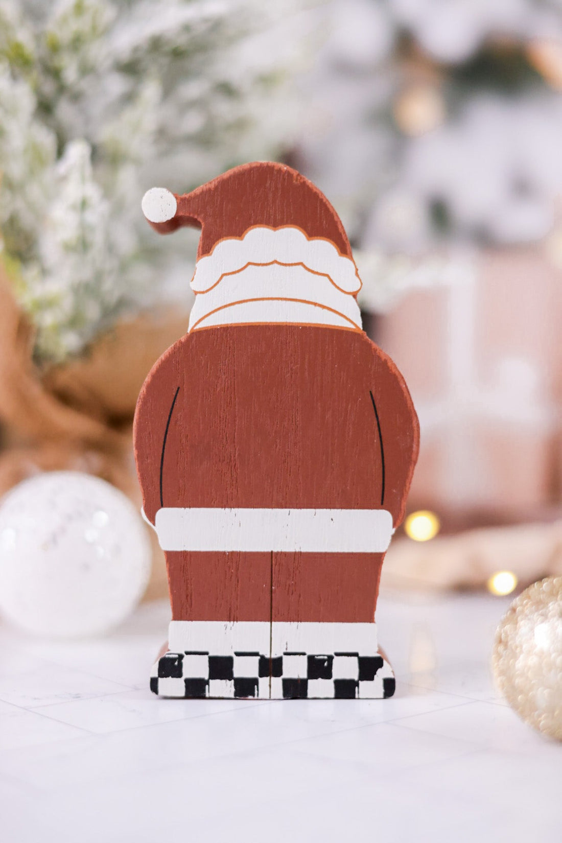 Chunky Wooden Santa Claus Sitter - Whiskey Skies - ADAMS & CO