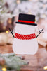 Chunky Wooden Snowman Sitter - Whiskey Skies - ADAMS & CO