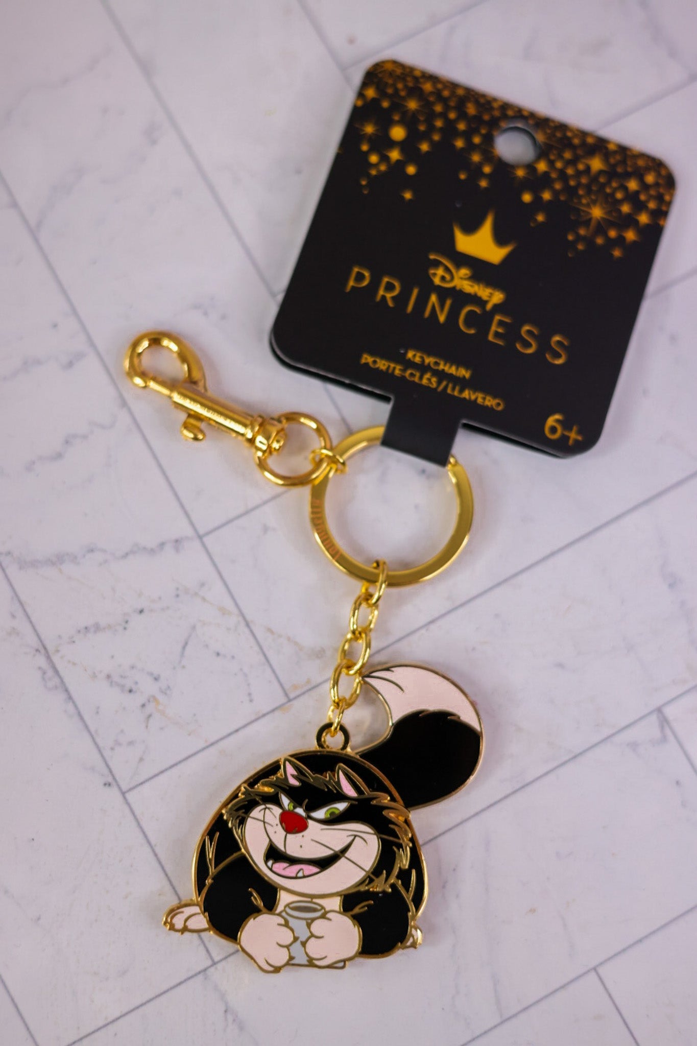 Cinderella Lucifer Enamel Keychain - Whiskey Skies - LOUNGEFLY