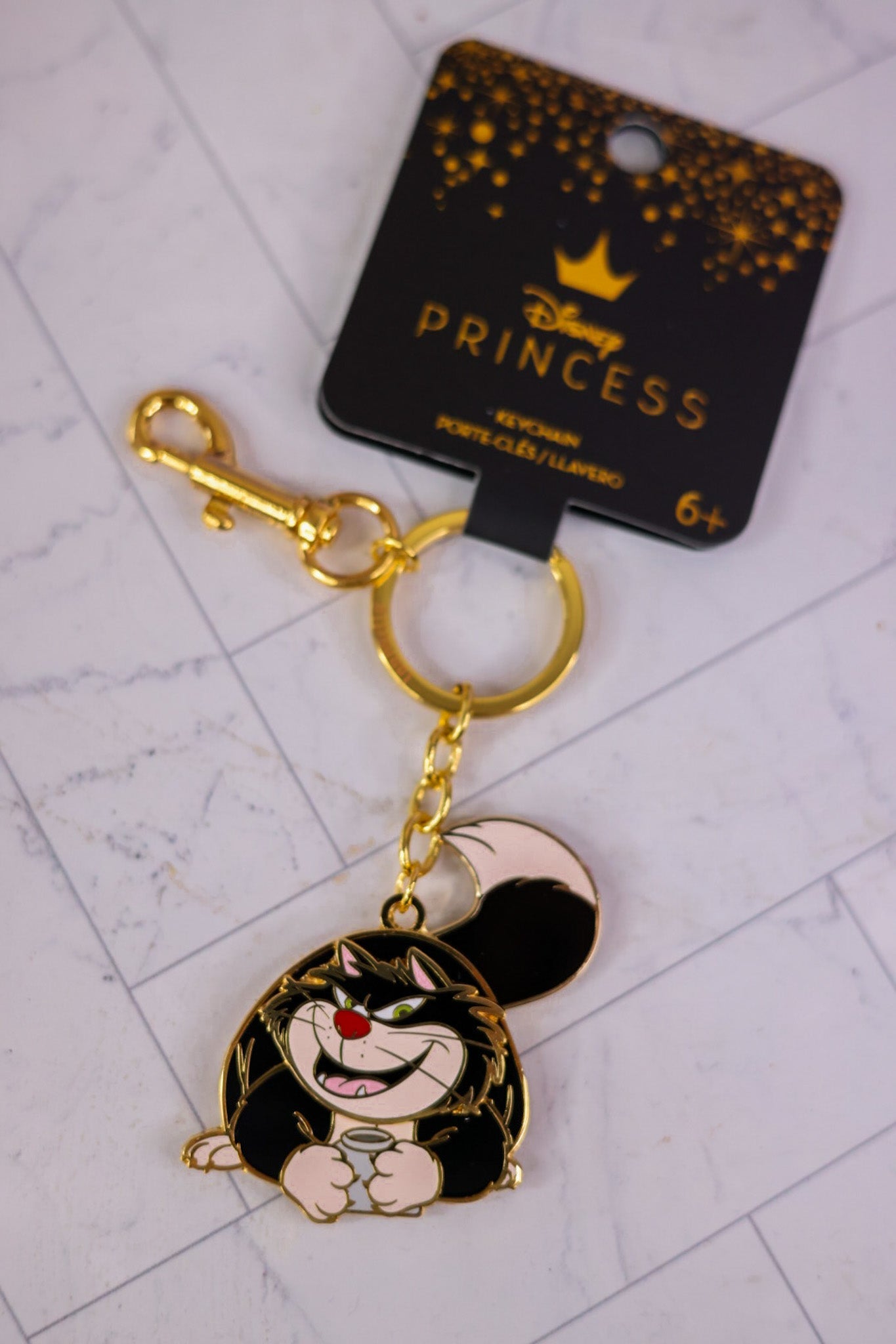 Cinderella Lucifer Enamel Keychain - Whiskey Skies - LOUNGEFLY