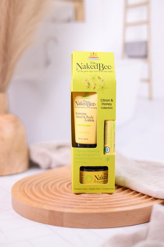 Citron and Honey Moisturizing Gift Set - Whiskey Skies - THE NAKED BEE