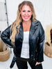 Classic Faux Leather Jacket - Whiskey Skies - WHITE BIRCH