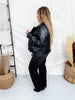 Classic Faux Leather Jacket - Whiskey Skies - WHITE BIRCH