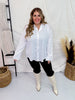 Classic White Long Sleeve Kathryn Top - Whiskey Skies - SOUTHERN GRACE