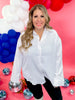 Classic White Long Sleeve Kathryn Top - Whiskey Skies - SOUTHERN GRACE