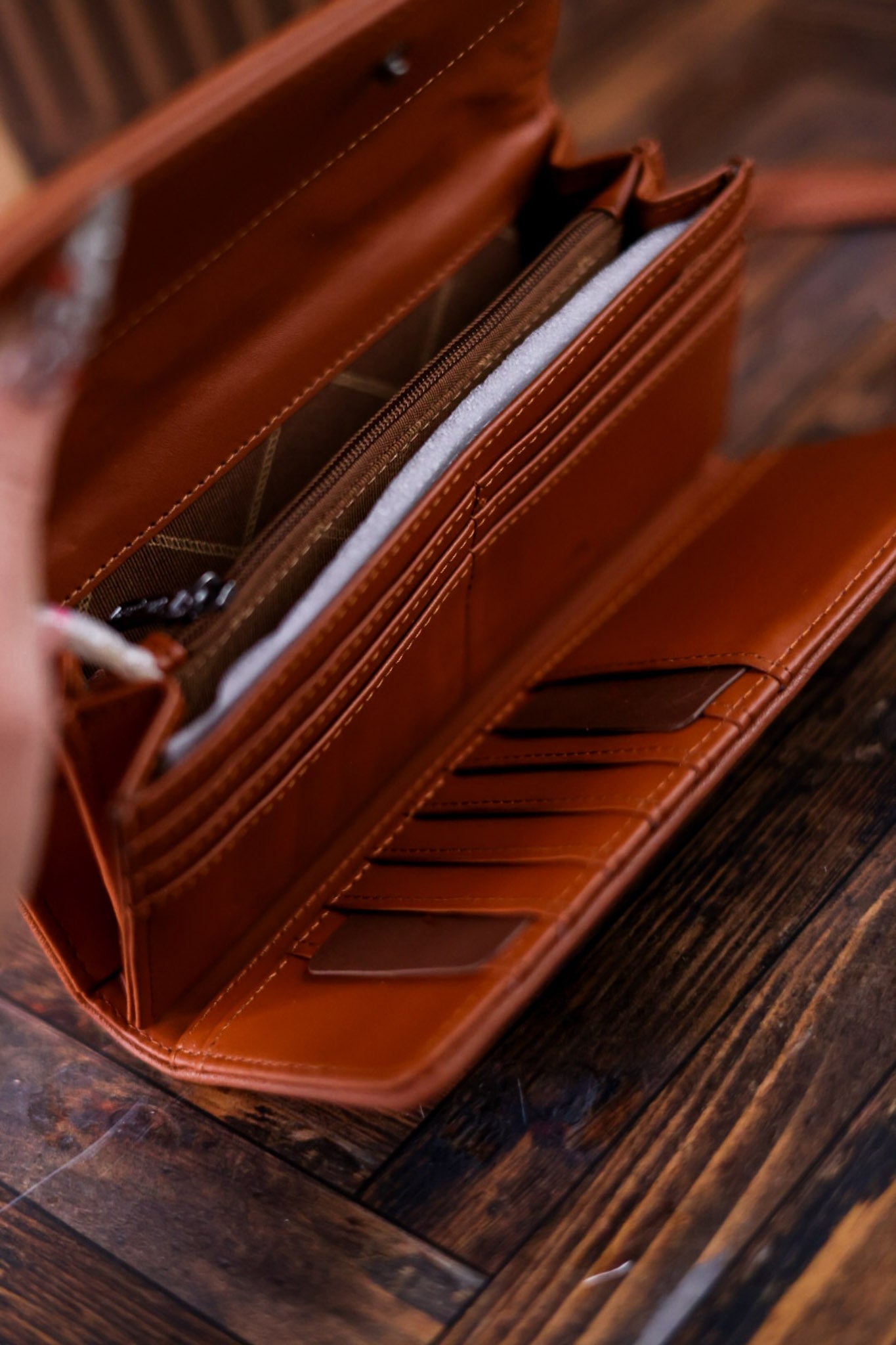 Classic Wrangler Denim Tri Fold Convertible Wallet - Whiskey Skies - MONTANA WEST