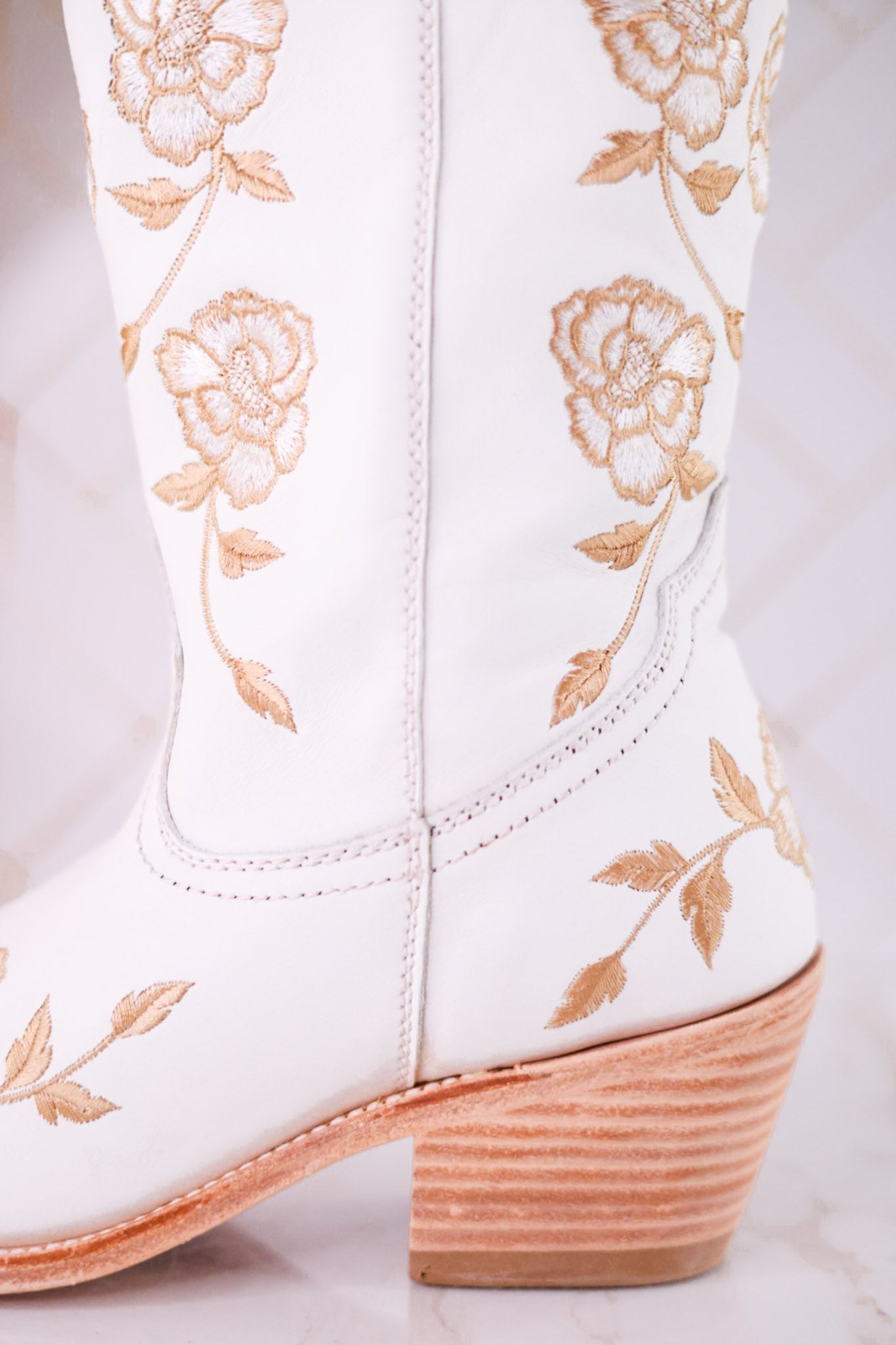 Claudina Boots In Blanco Missouri Leather - Whiskey Skies - LIBERTY BLACK