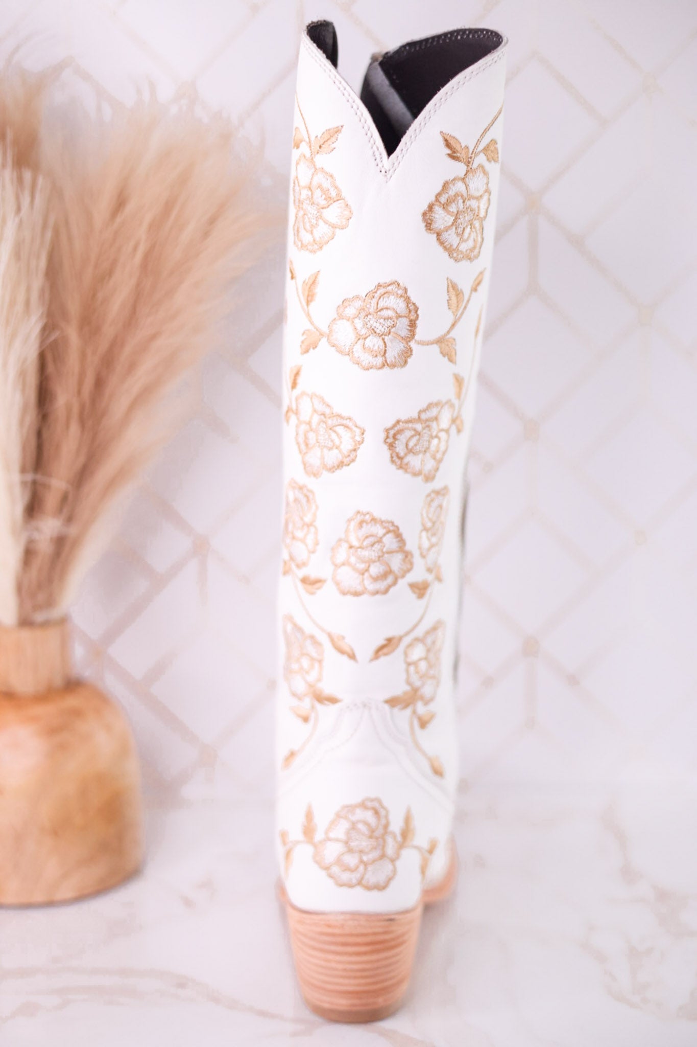 Claudina Boots In Blanco Missouri Leather - Whiskey Skies - LIBERTY BLACK