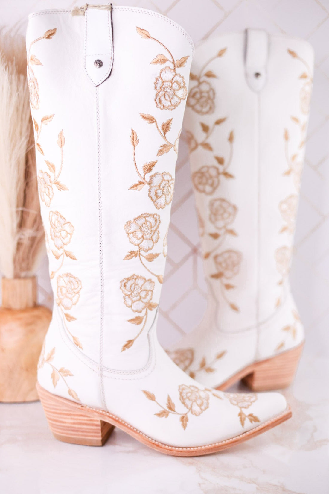 Claudina Boots In Blanco Missouri Leather - Whiskey Skies - LIBERTY BLACK