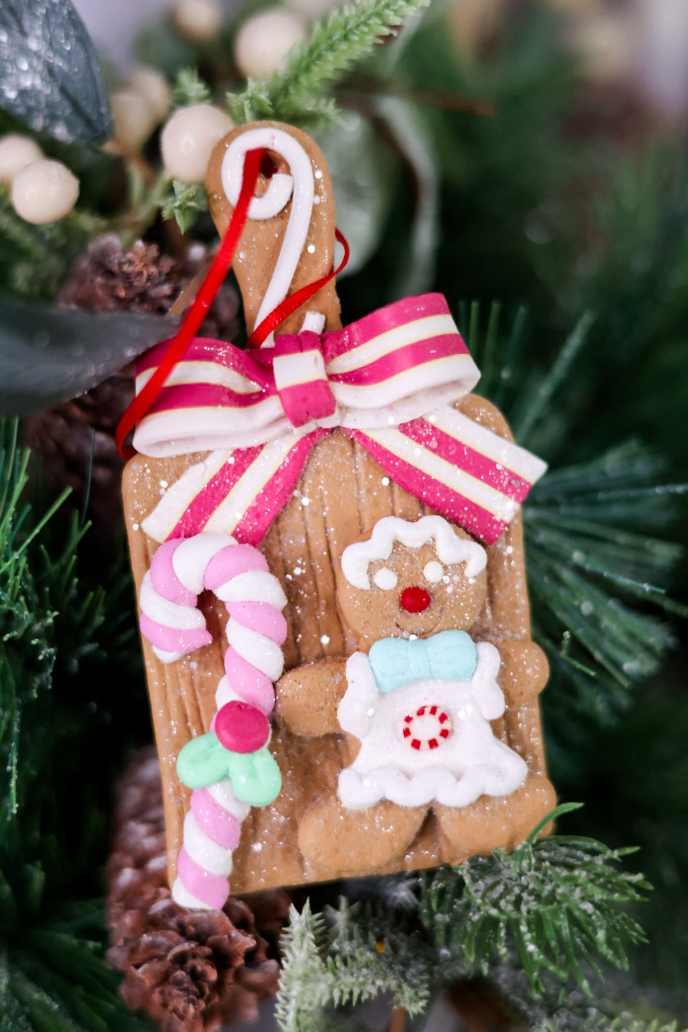 Clay Dough Christmas Gingerbread Ornaments (3 Styles) - Whiskey Skies - GERSON COMPANIES