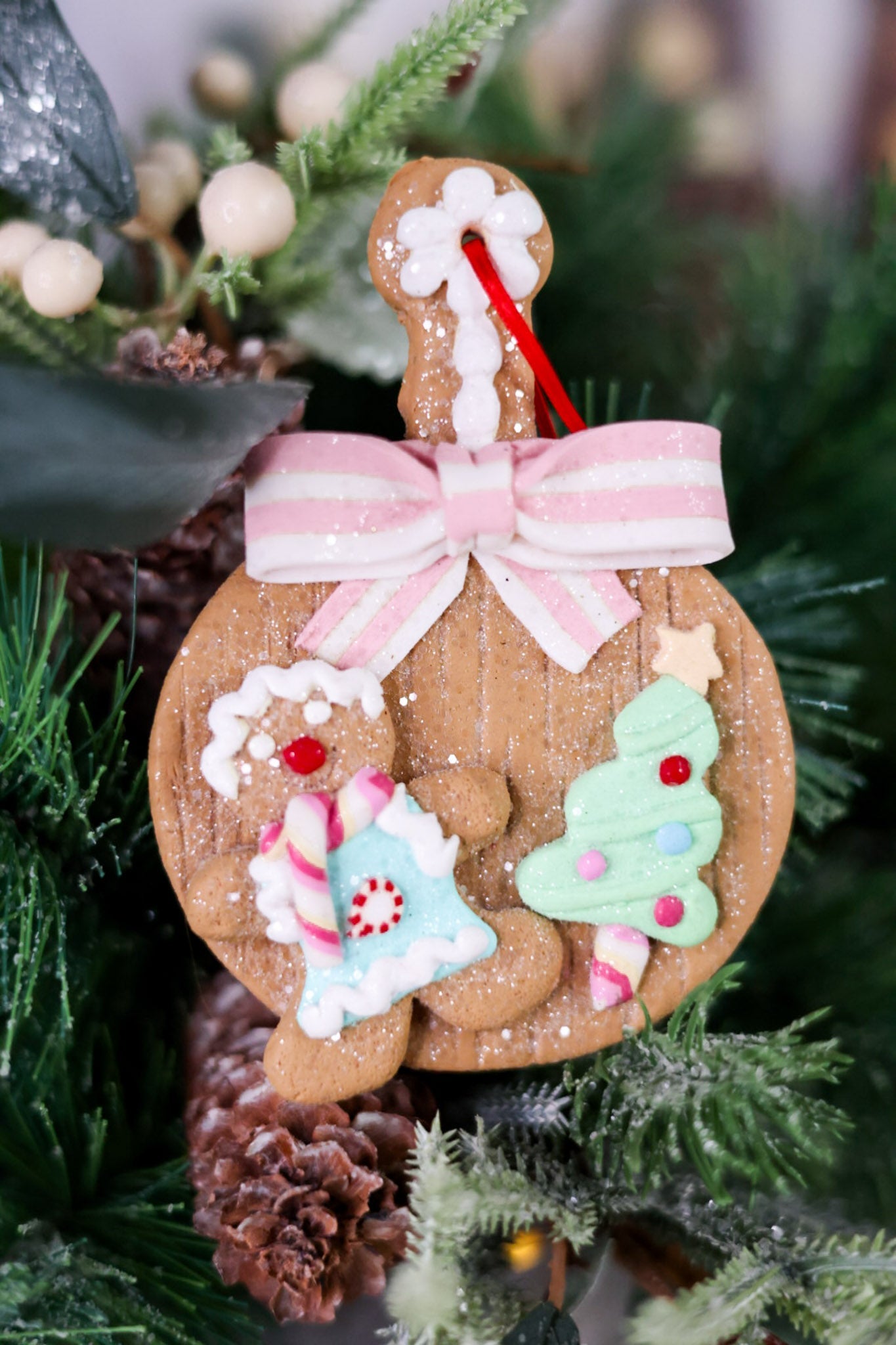 Clay Dough Christmas Gingerbread Ornaments (3 Styles) - Whiskey Skies - GERSON COMPANIES