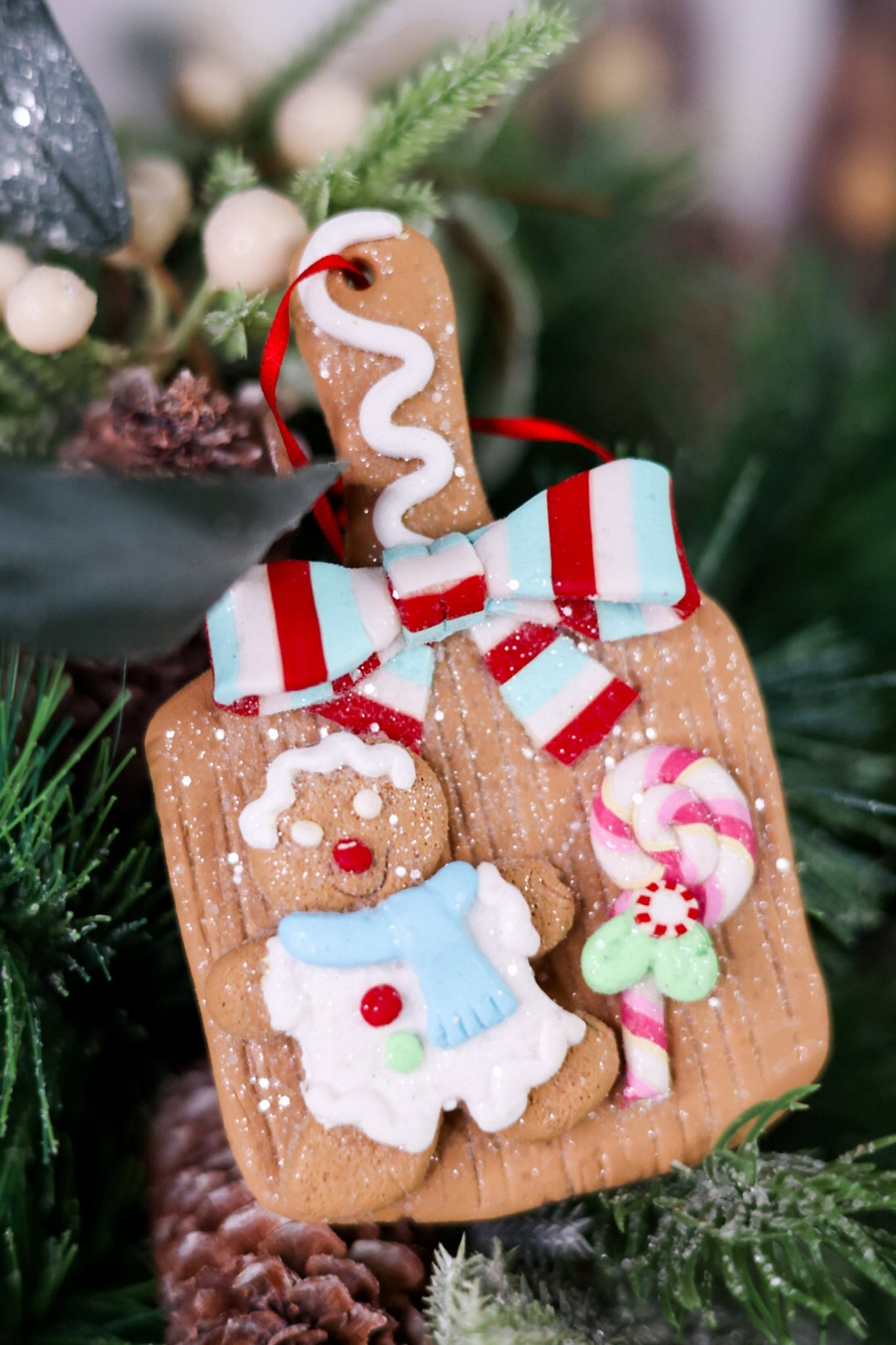 Clay Dough Christmas Gingerbread Ornaments (3 Styles) - Whiskey Skies - GERSON COMPANIES