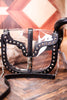 Clear and Black Studded Crossbody Bag - Whiskey Skies - CAMEL THREADS