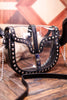 Clear and Black Studded Crossbody Bag - Whiskey Skies - CAMEL THREADS