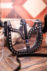 Clear and Black Studded Crossbody Bag - Whiskey Skies - CAMEL THREADS