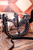 Clear and Black Studded Crossbody Bag - Whiskey Skies - CAMEL THREADS