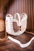 Clear and White Studded Crossbody Bag - Whiskey Skies - CAMEL THREADS