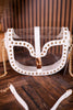 Clear and White Studded Crossbody Bag - Whiskey Skies - CAMEL THREADS