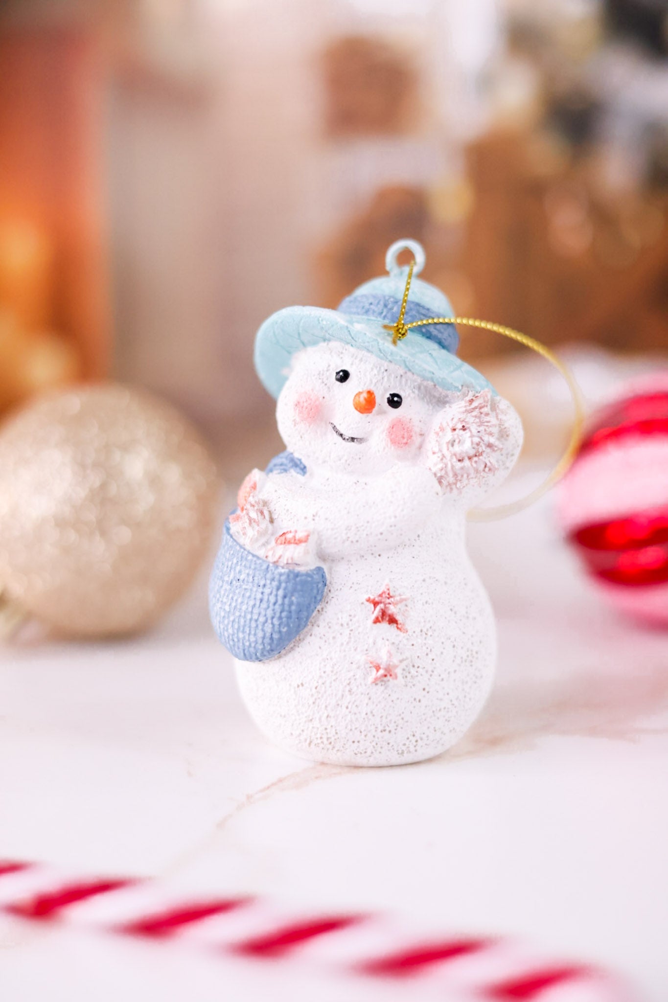 Coastal Snowman Resin Ornament (2 Styles) - Whiskey Skies - SPECIAL T IMPORTS INC