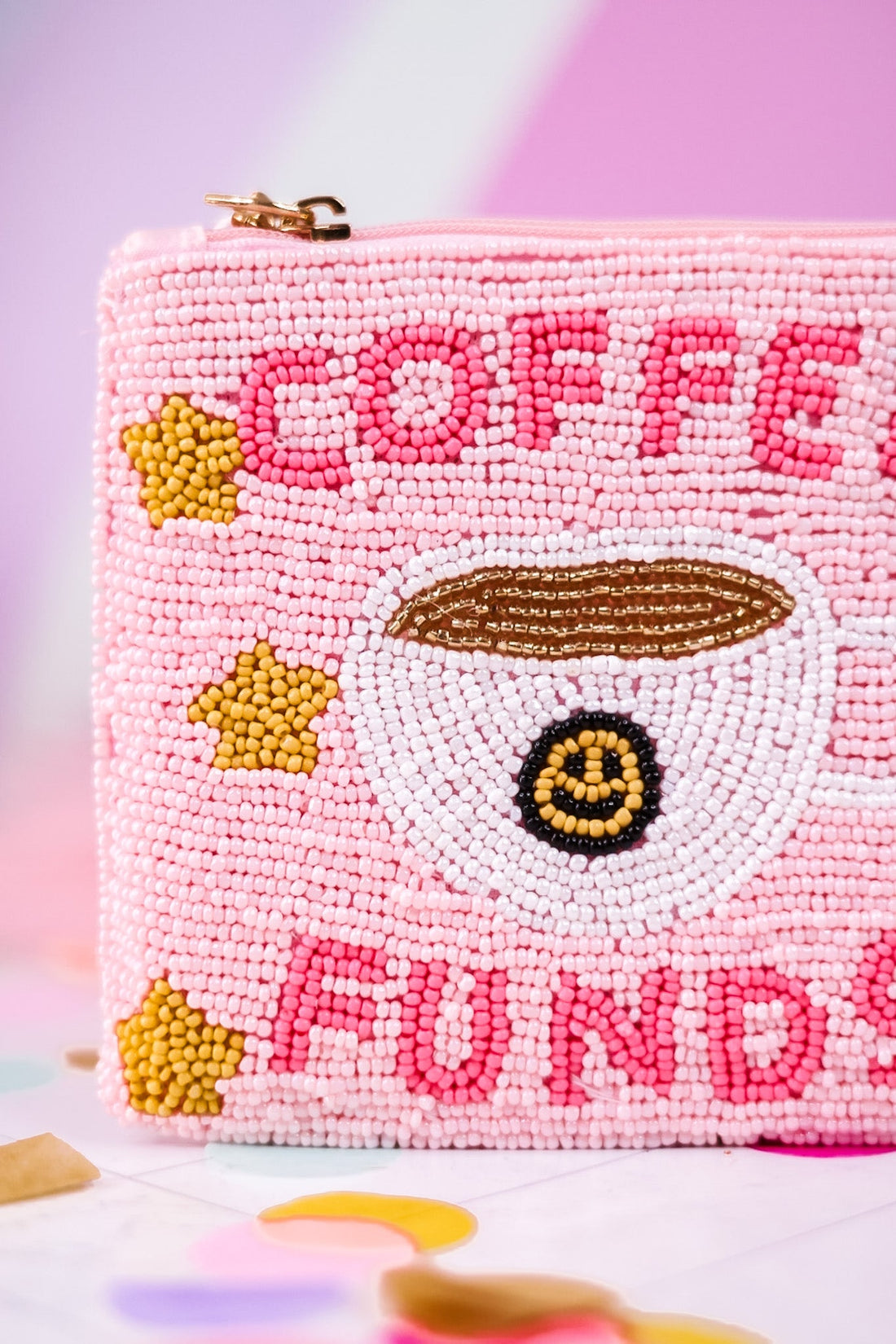 Coffee Funds Beaded Coin Pouch - Whiskey Skies - JEN & CO