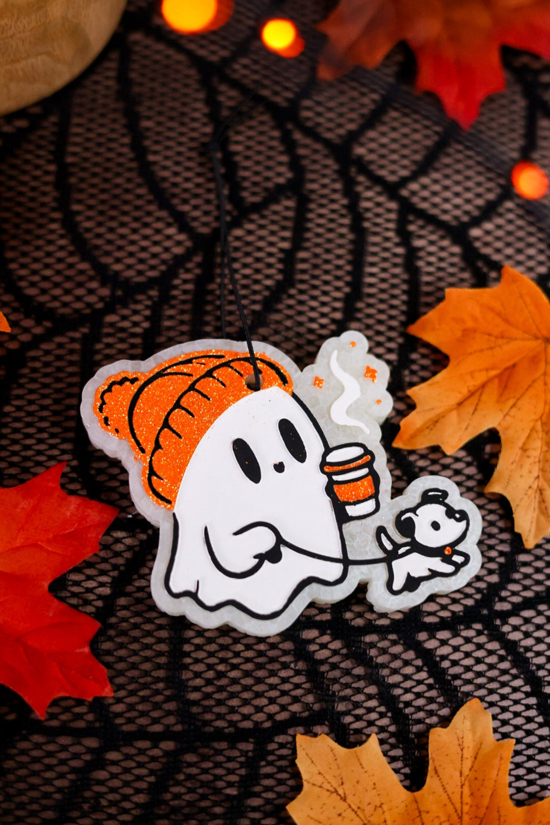 Coffee Run Ghost Freshie (4 Scents) - Whiskey Skies - BUG AND BEAN FRESHIES