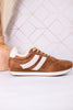 Cognac Jet Lag Sneakers With Sherpa Lining - Whiskey Skies - CORKYS FOOTWEAR
