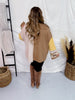 Color Block Thermal Mineral Washed Pullover - Whiskey Skies - EASEL