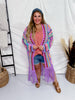 Colorful Crochet Fringe Open Front Cardigan Duster - Whiskey Skies - SWEET GENERIS