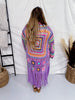 Colorful Crochet Fringe Open Front Cardigan Duster - Whiskey Skies - SWEET GENERIS