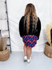 Colorful Ghost Print Elastic Waist Skort - Whiskey Skies - BIRD & CO