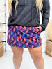 Colorful Ghost Print Elastic Waist Skort - Whiskey Skies - BIRD & CO
