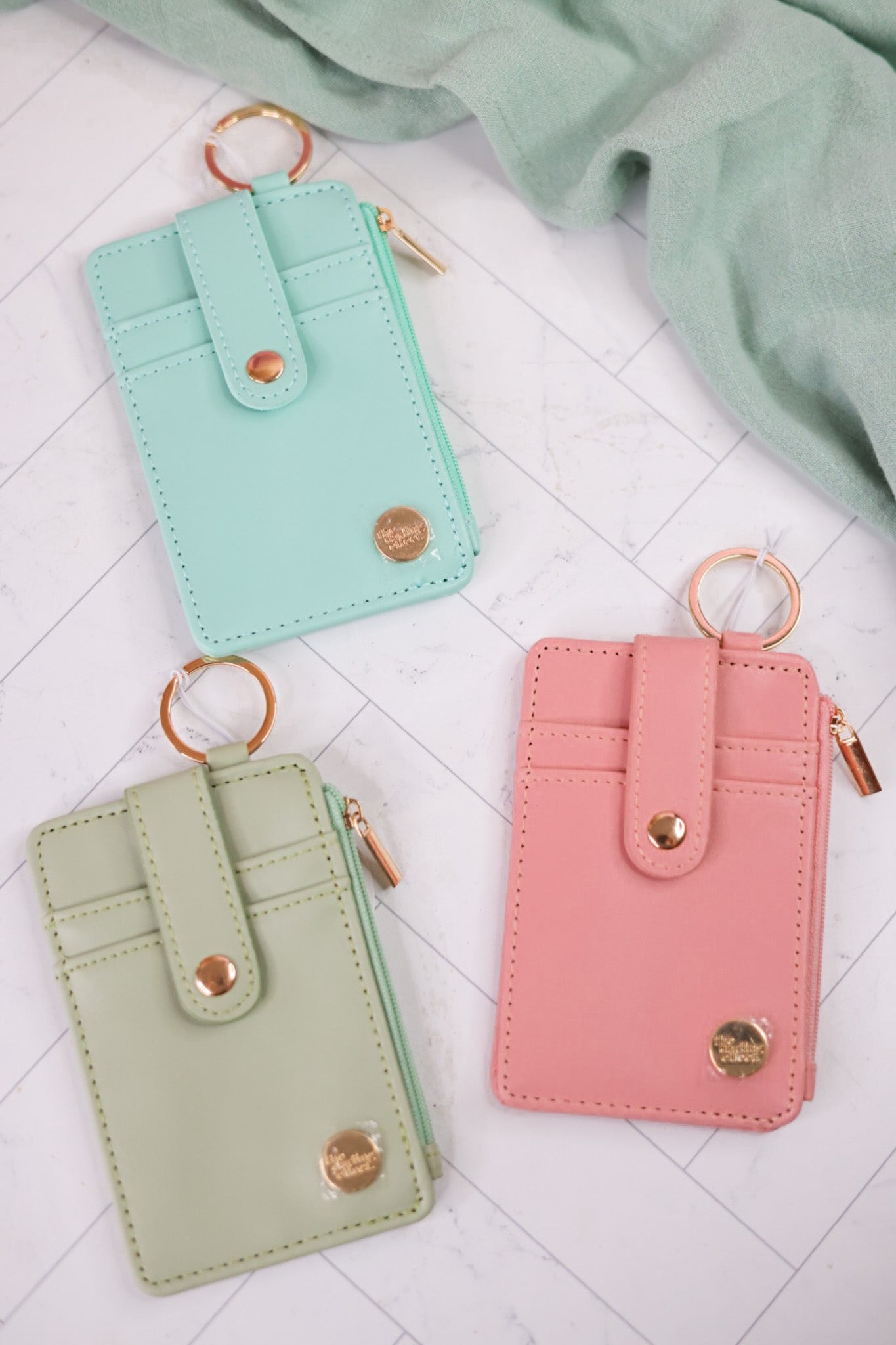 Colorful Keychain Wallet (3 Colors) - Whiskey Skies - THE DARLING EFFECT