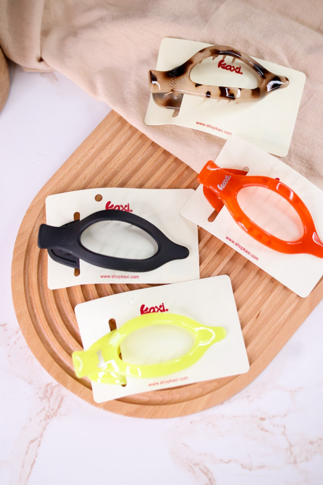 Colorful Large Lay Down Claw Clip (4 Colors) - Whiskey Skies - KAXI