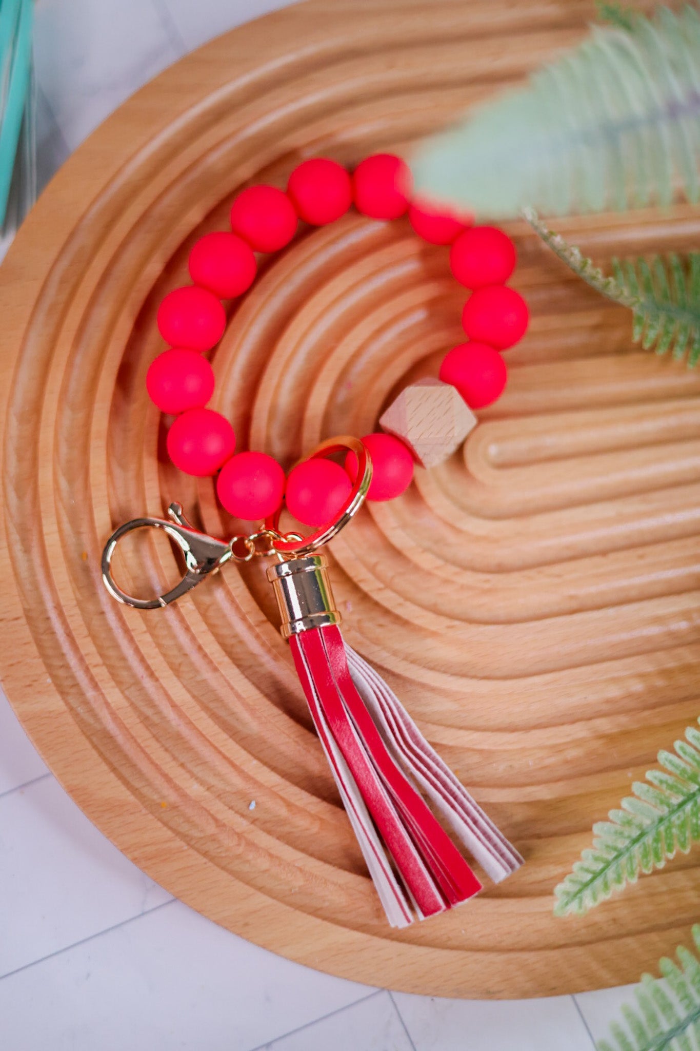 Colorful Silicone Bead Bracelets with Tassel (8 Colors Available) - Whiskey Skies - QUEENS DESIGNS