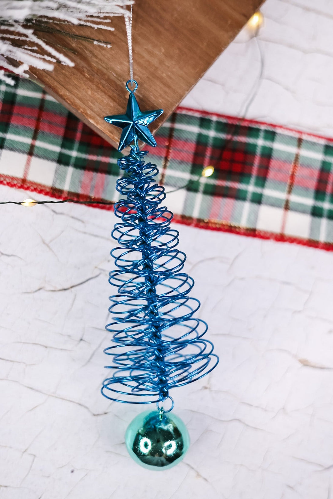 Colorful Spiraled Wire Christmas Tree Ornaments - Whiskey Skies - 180 DEGREES