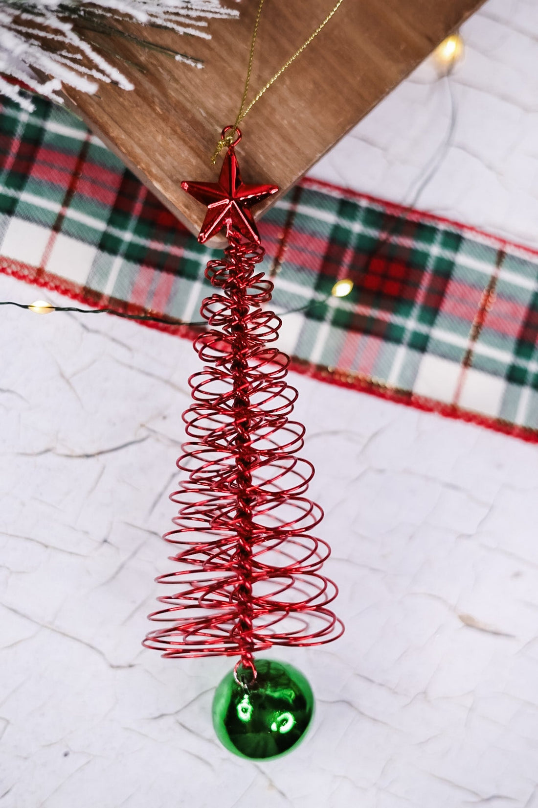 Colorful Spiraled Wire Christmas Tree Ornaments - Whiskey Skies - 180 DEGREES