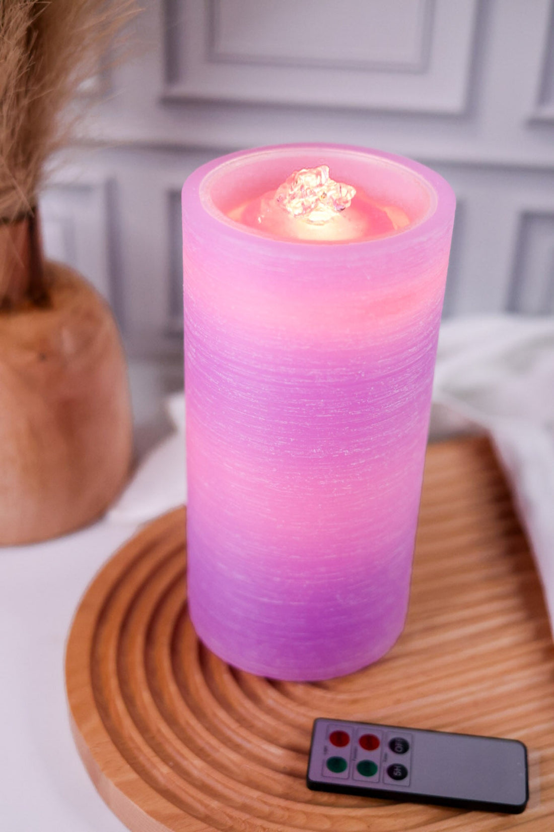 Colorful Water Wick LED Candle With Remote (5 Colors) - Whiskey Skies - 180 DEGREES