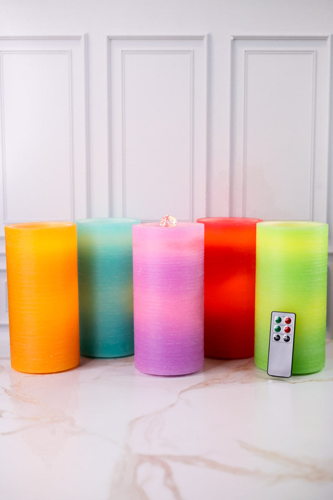 Colorful Water Wick LED Candle With Remote (5 Colors) - Whiskey Skies - 180 DEGREES