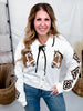 Cool Horse Button Down Long Sleeve Cardigan - Whiskey Skies - ROWDY CROWD CLOTHING