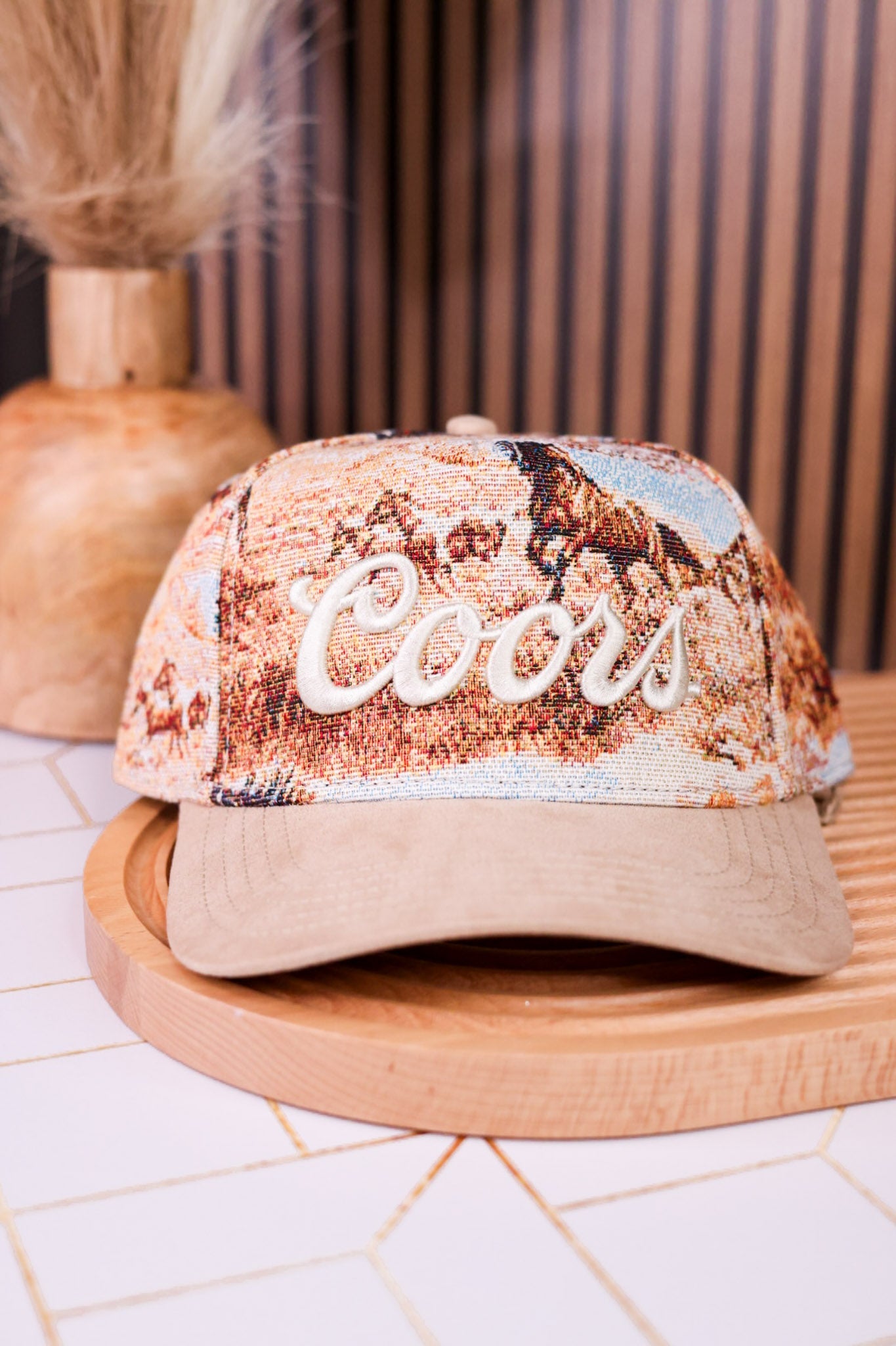 Coors Logo Jacquard Pattern Snap Back Hat - Whiskey Skies - AMERICAN NEEDLE