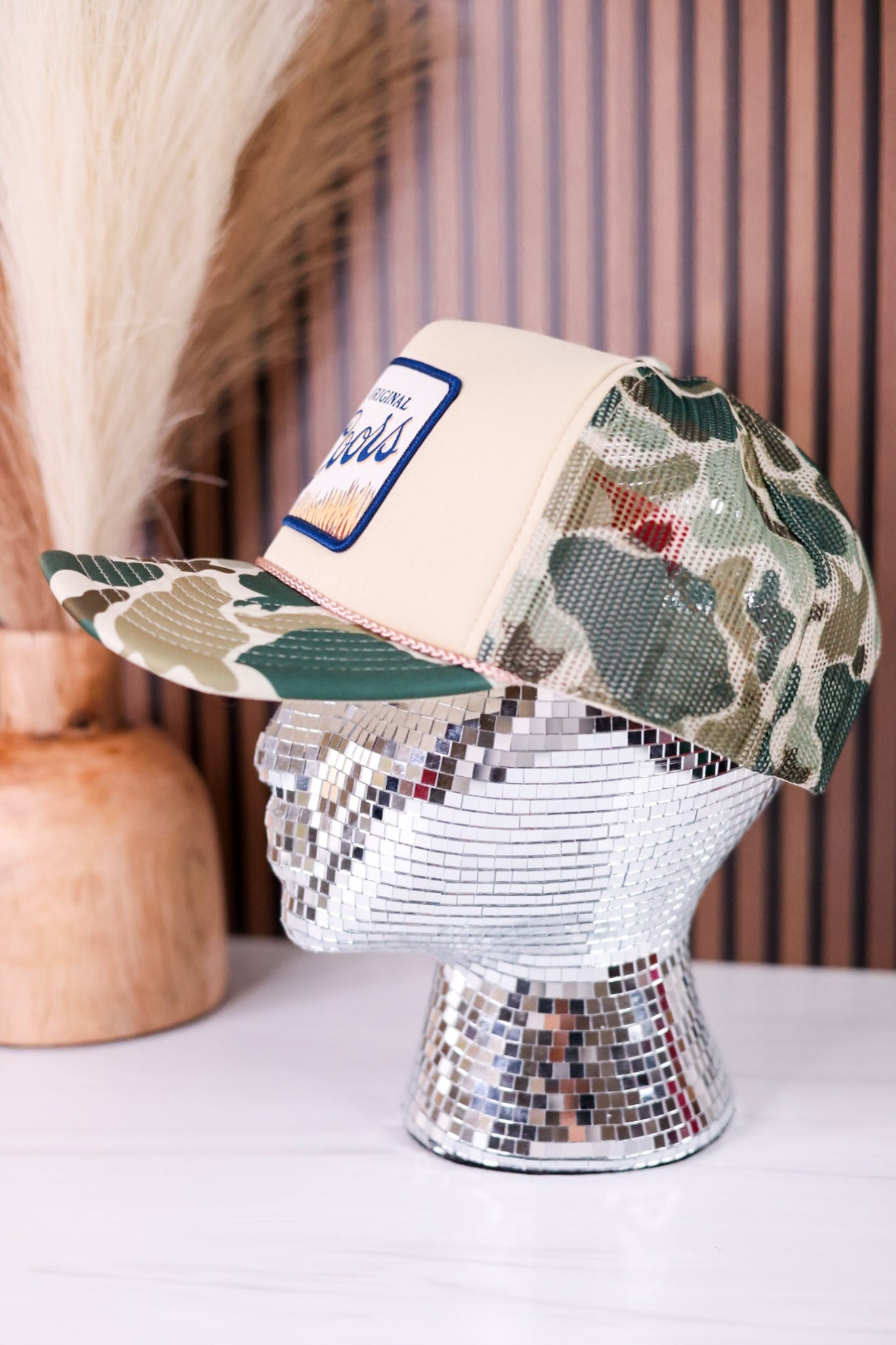 Coors Original Mallard Camo Snapback Trucker Hat - Whiskey Skies - AMERICAN NEEDLE