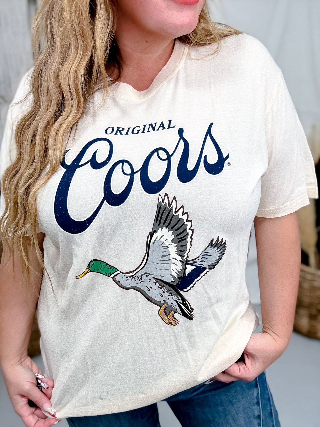 Coors Original Mallard Duck Graphic T-Shirt - Whiskey Skies - AMERICAN NEEDLE