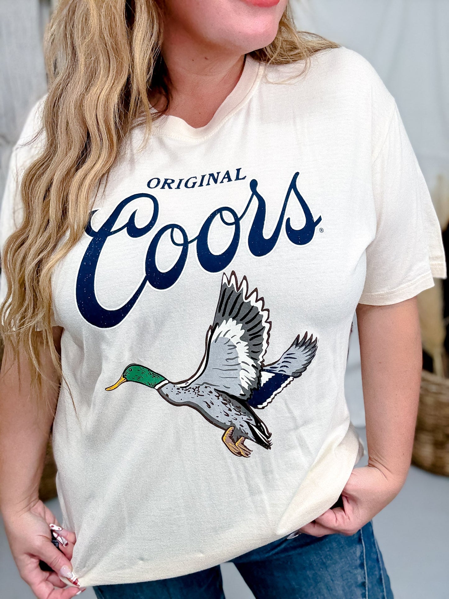 Coors Original Mallard Duck Graphic T-Shirt - Whiskey Skies - AMERICAN NEEDLE