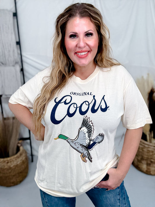 Coors Original Mallard Duck Graphic T-Shirt - Whiskey Skies - AMERICAN NEEDLE