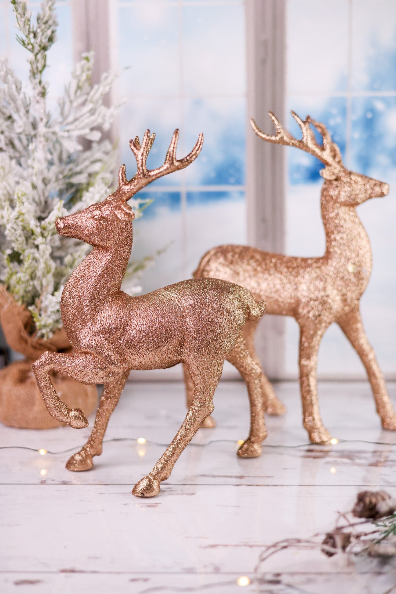 Copper Glittering Deer (2 Styles) - Whiskey Skies - RAZ IMPORTS