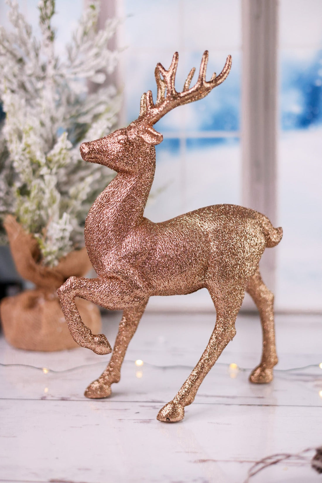 Copper Glittering Deer (2 Styles) - Whiskey Skies - RAZ IMPORTS