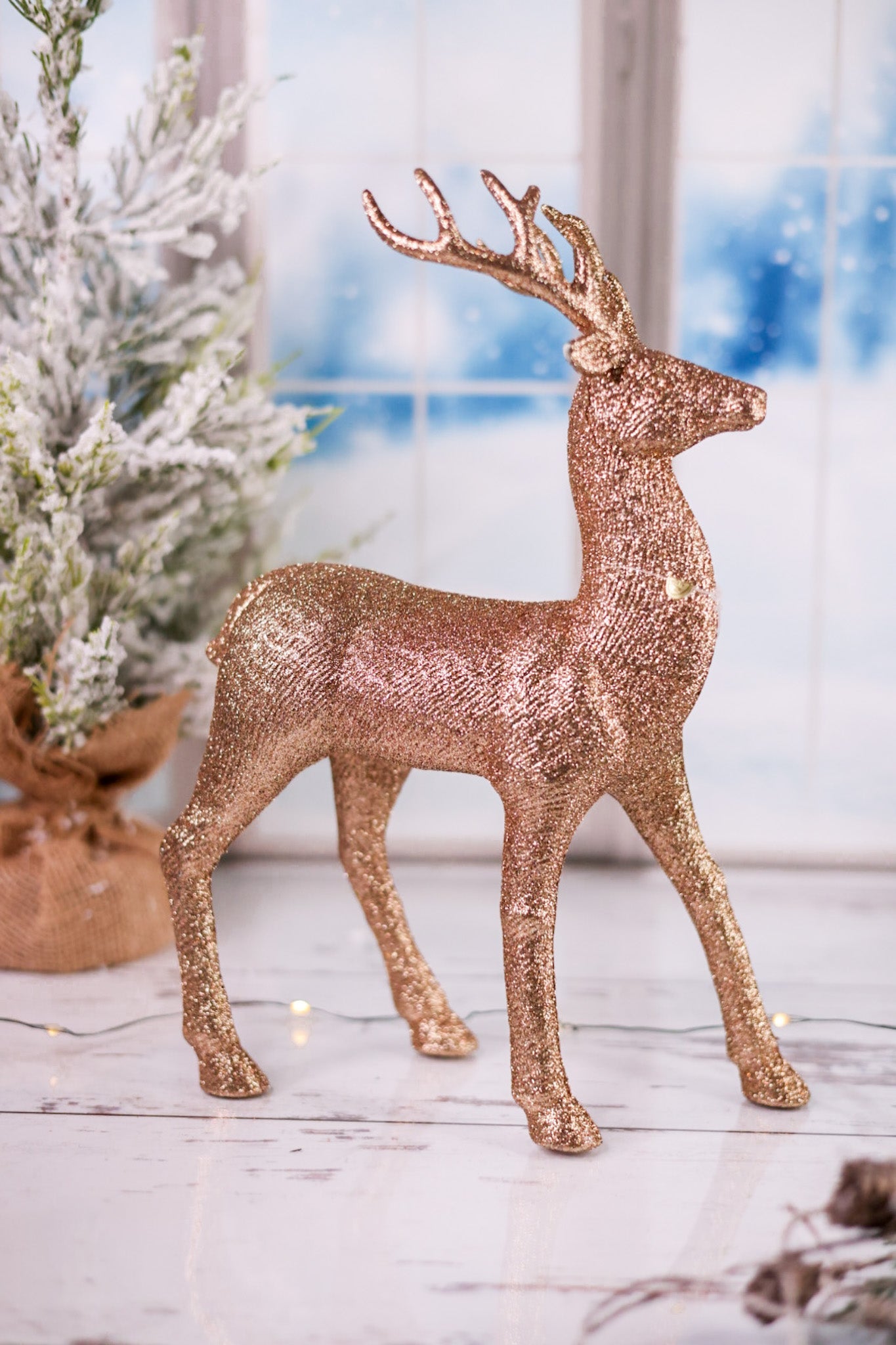 Copper Glittering Deer (2 Styles) - Whiskey Skies - RAZ IMPORTS