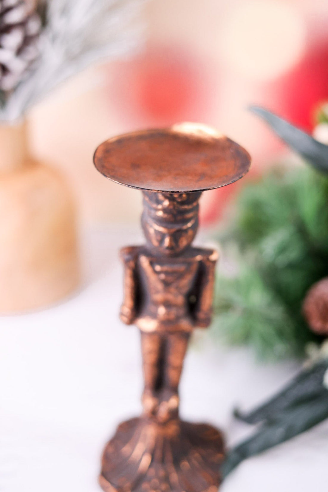 Copper Nutcracker Candle Holder - Whiskey Skies - WT COLLECTION